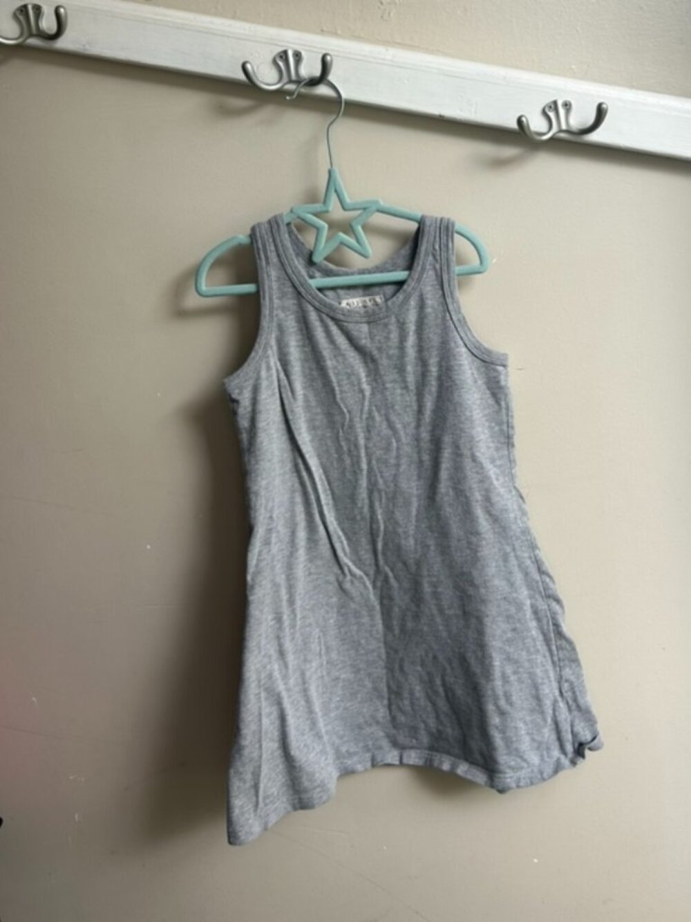 🩶🌿 Mini Mioche Organic Cotton Tank Dress – Grey – Size 5 🌿🩶